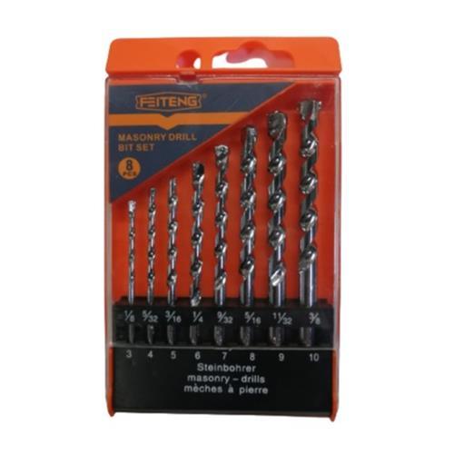 8 Piece Masonry Drill Bit Set - Light Market
