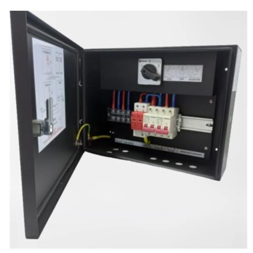 AC Distribution Box Fully Populated with a manual changeover switch - Light Market