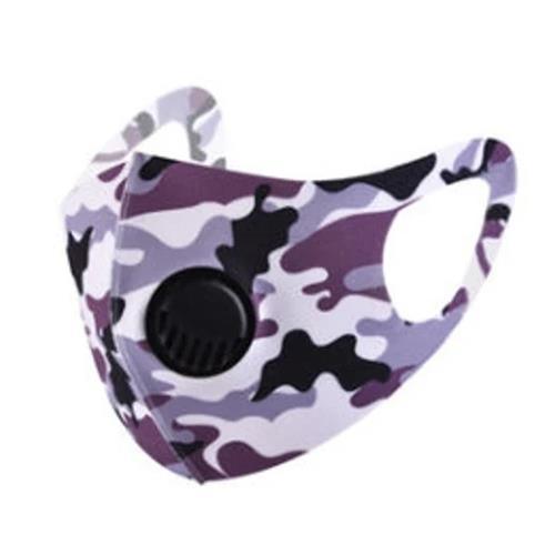 Adults Face Mask 1 Valve Scuba Camo - Light Market