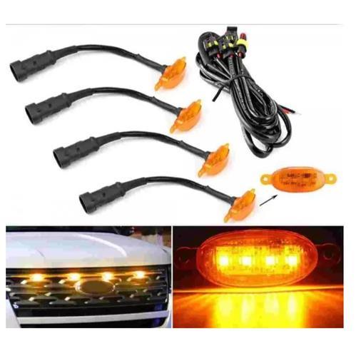 Amber LED Grill Marker Lights 6 Pack F1-12V-6 - Light Market