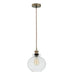 Antique Bronze Cord Pendant with Clear Glass Pen 537 Clear Bright Star - Light Market