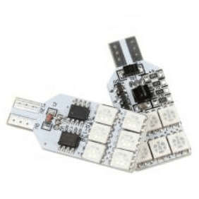 Auto Remote Controlled Colorful LED Lamp T10-12LED