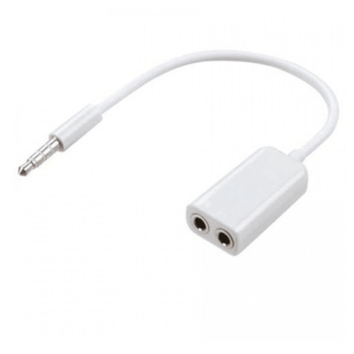 Aux splitter 1 To 2 white 7.4mm to 3.5mm - Light Market