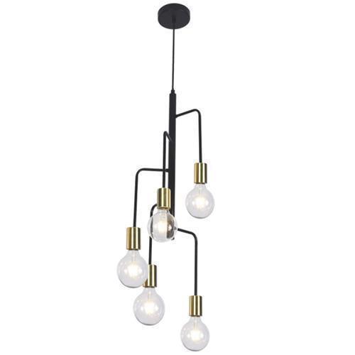 Black & Gold Metal Pendant PEN564/5 BLACK - Light Market