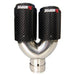 Carbon Fiber Y Type Exhaust Tip - Offset - Light Market