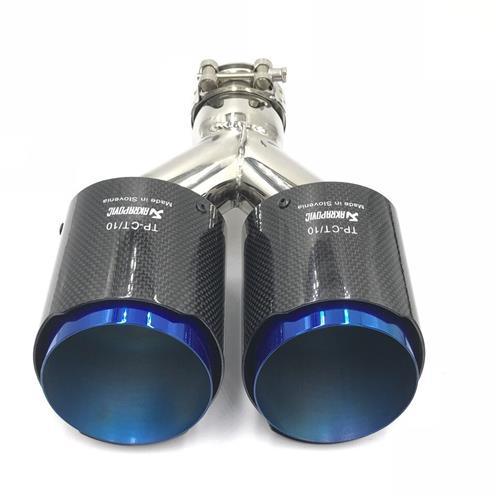 Carbon Fiber Y Type Exhaust Tip - Straight - Light Market