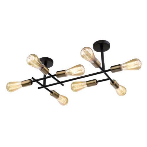 Ceiling Light Brass and Satin CF058/8 Bright Star - Light Market