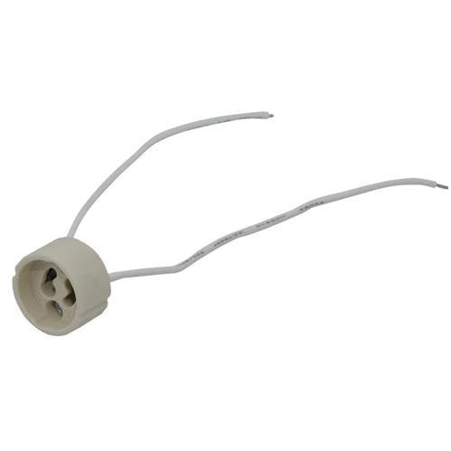 Ceramic GU10 Holder Straight - Light Market