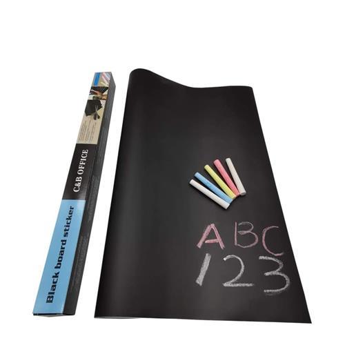 Chalk Board Sticker 45cm x 2M with 5 Piece Chalk Set - Light Market