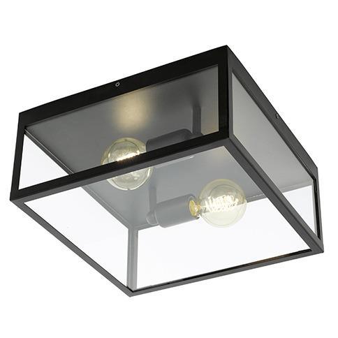 Charterhouse black and clear glass ceiling light C471 - Light Market