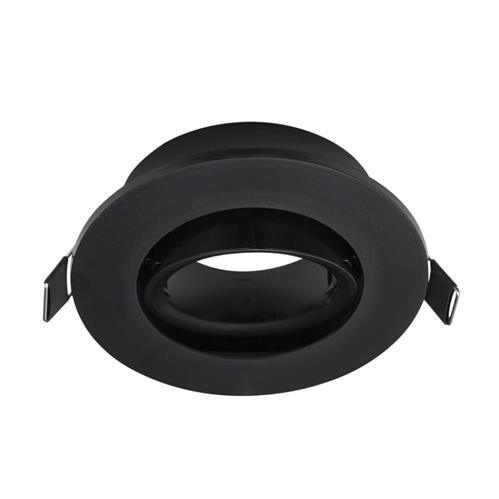 Coastal Black Polycarbonate Round Down Light Holder with Bayonet Lock, Tilt DL122 - Light Market