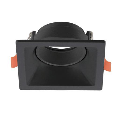 Coastal Black Polycarbonate Square Down Light Holder with Anti-Glare, Tilt DL133 - Light Market