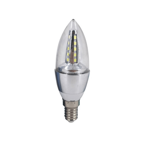 E14 3w Led Candle Bulb Bulb 6500k Silver - Light Market