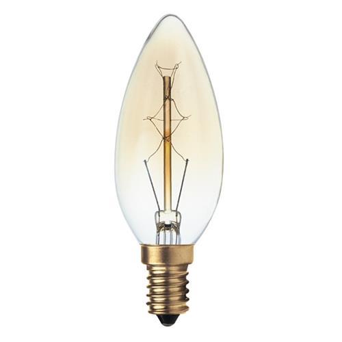 E14 40W Carbon Filament Candle Bulb 701 2200K - Light Market