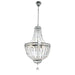 E14x4 Polished Chrome Chandelier with Crystals CH343 - Light Market