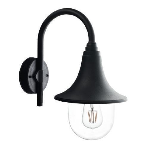 E27 18w Outdoor Wall Lantern black L333 Bright Star - Light Market