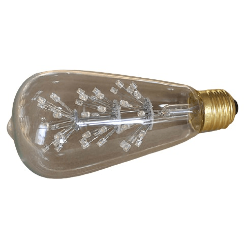 E27 3W LED Filament Bulbs Green 45 LED ST64 - Light Market