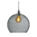 E27 Metal And Glass Pendant Lamp Smoky Grey DRSPE95 - Light Market