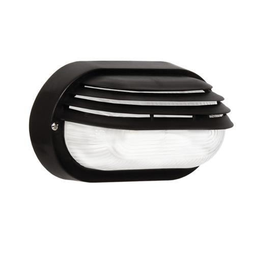 E27 Oval Eyelid PVC Outdoor Wall Fitting - Black BH026 - Light Market