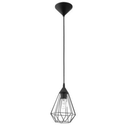 E27 Tarbes Diamond Cage Pendant Light Black P689 - Light Market