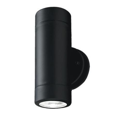 Gu10 7w x 2 Outdoor Wall Light Pvc Black L332 Bright Star - Light Market