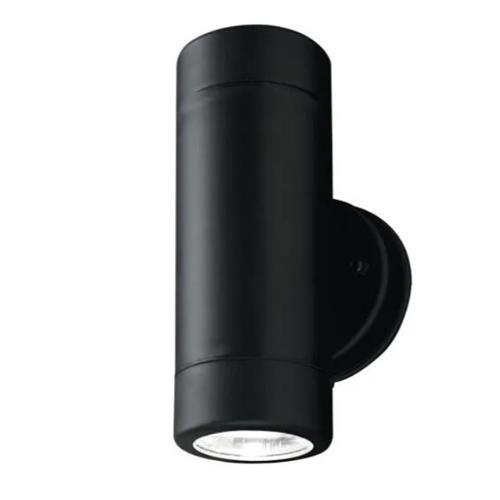 GU10 Black Up and Down Wall Light IP54 8602SB - Light Market