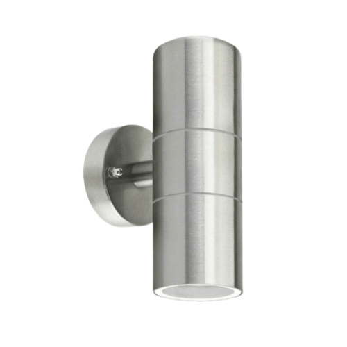Outdoor Up and Down Wall Lamp GU10 Holder IP44 6304 Satin Chrome - Light Market