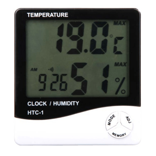 LCD Digital Thermometer - Temperature, Clock And Humidity - HTC-1 - Light Market