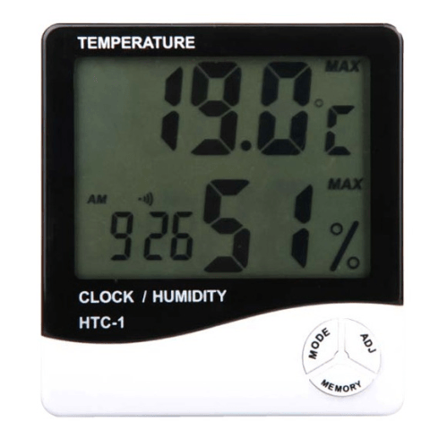 LCD Digital Thermometer - Temperature, Clock And Humidity - HTC-1