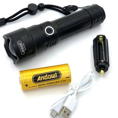 Led High Power Rechargeable Flashlight Q-5106 - Light Market