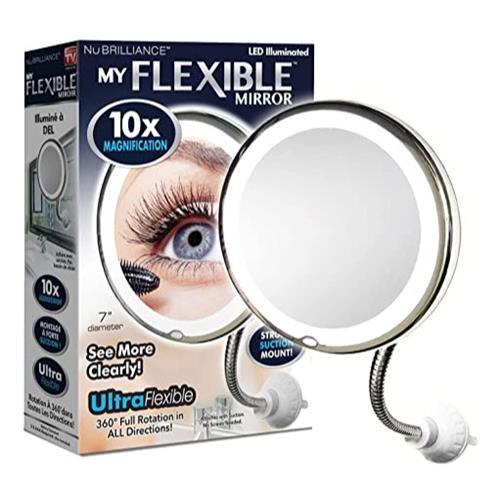 Led Illuminated 10 x Magnification Flexible Mirror - Light Market