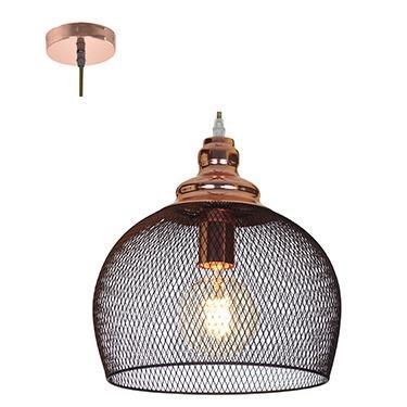 Mesh Pendant 280mm Matt Black/Copper RP291 - Light Market
