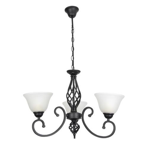 Metal Chandelier with Alabaster Glass CH374/3 - Light Market
