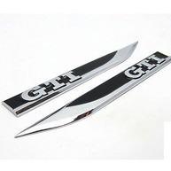 Metal GTI Badge Logo Set of 2 (BLACK) - Light Market