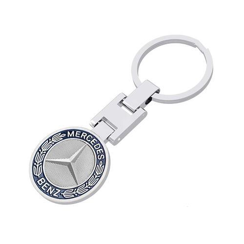 Metal Mercedes Badge Keyring - Light Market
