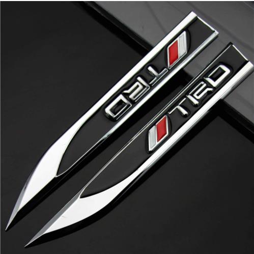 Metal TRD Badge Logo Set Of 2 (Black) - Light Market