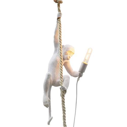 Monkey on Rope Pendant Light White DRSA6141 - Light Market