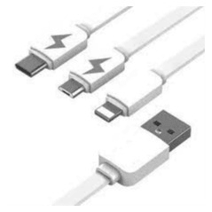 Multi Charging Cable 3A 3-in-1 DC92 - Light Market