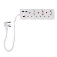 Multi Plug 6 Way With 2 X Usb Rn-06Usb Redisson - Light Market
