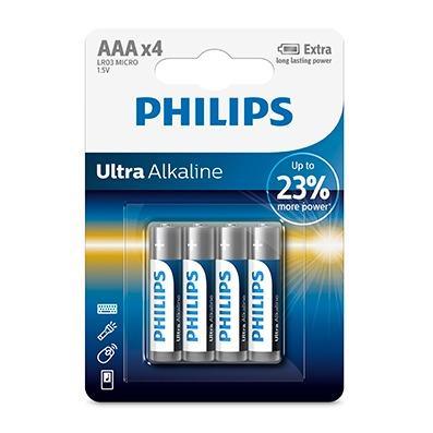 PHILIPS ULTRA ALKALINE AAA BATTERIES 1.5V 4 PACK - Light Market