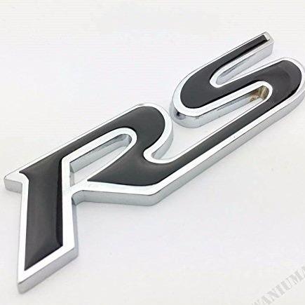 Plastic RS Badge Logo (Black/Silver) - Light Market