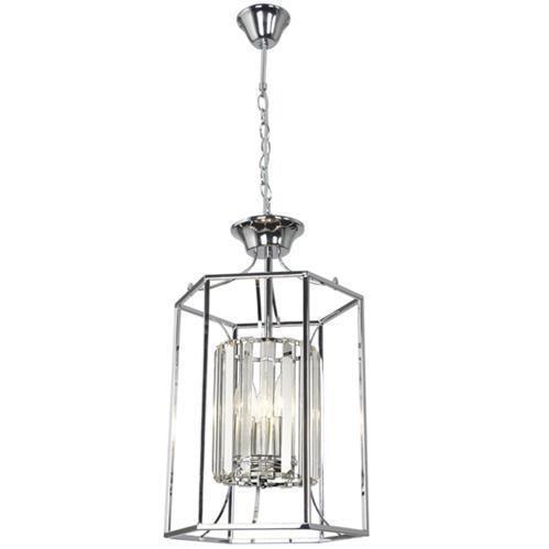 Polished Chrome Chandelier with Crystals CH088/3 CHROME Brightstar - Light Market