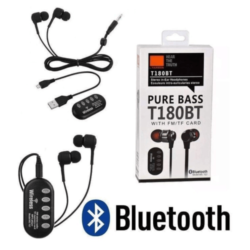 Pure Bass Earphones With Fm/tf - Light Market