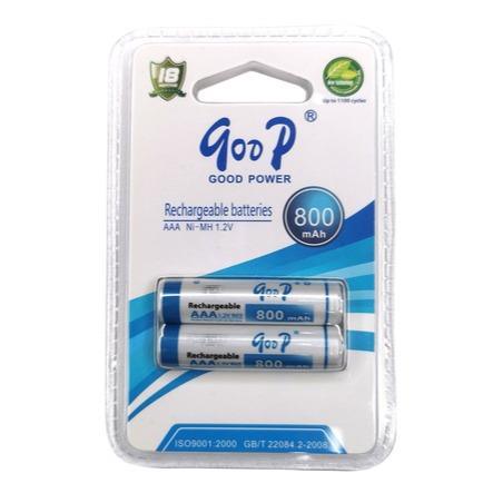 Rechargeable AAA Batteries Twinpack 80MAH GOOP - Light Market