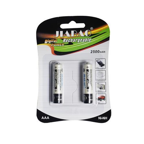 Rechargeable AAA Batteries Twinpack NI-MH 2500mAh Jiabao - Light Market