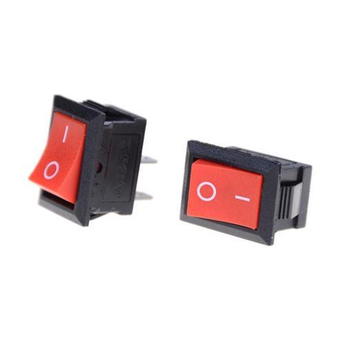 Red Rocker 2 Pin 250V 6A Switch 15 x 21mm - Light Market