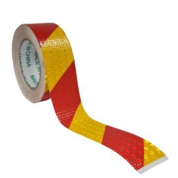 Reflective Hazard Tape 50mmx20m Red and Yellow BS-2555 - Light Market