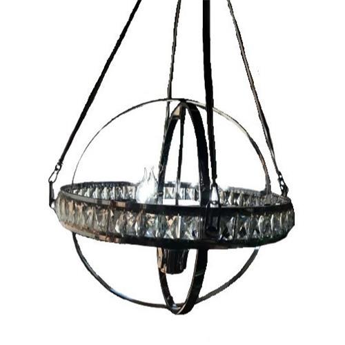 Round Chrome Crystal Parlor Lamp 6612 Ch - Light Market
