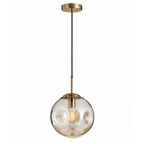 Round Glass Ball Pendant - Amber - DRS8051-1 - Light Market