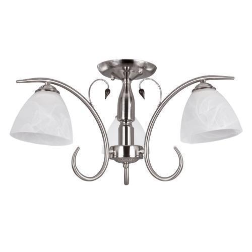 Satin Chrome Chandelier 3xE27 Bulb Holders CH179/3 Bright Star - Light Market